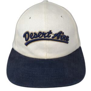 Texace Desert Aire Baseball Cap White Blue Gold OSFM Hat Made in USA Slideback